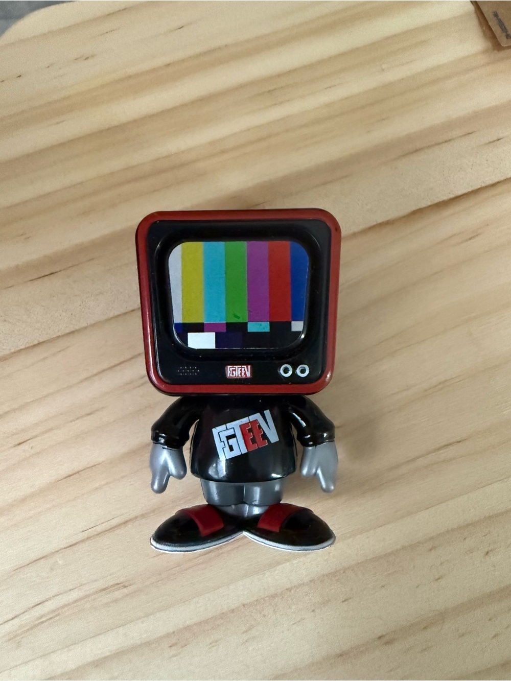Collectible FGTEETV Head Vinyl Figure - Black & Red